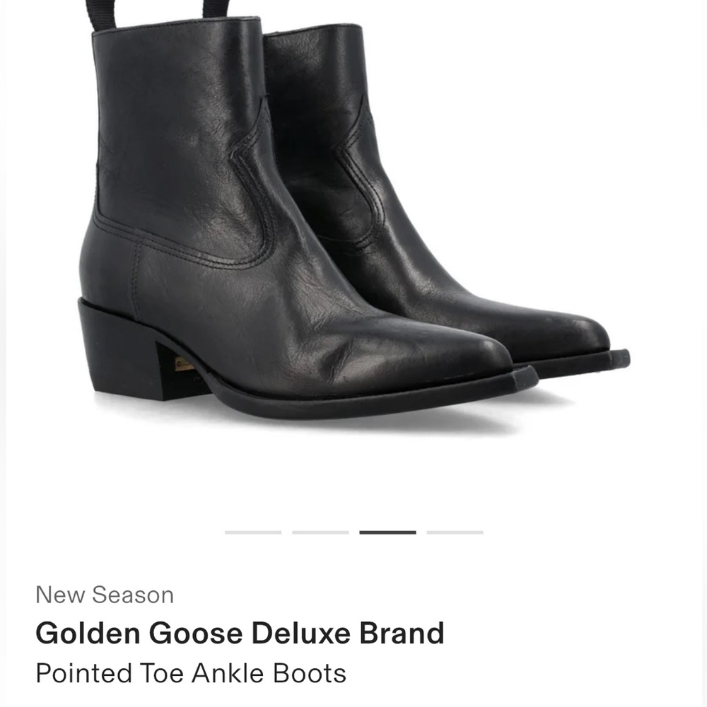 Golden Goose Deluxe Black Leather Ankle Boots brand new with tags size 35 - Picture 2 of 10